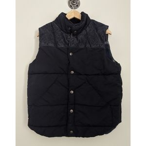 GAP x Pendleton Puffer Denim Plaid Flannel Vest